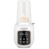 Suavinex, 2-in-1 flessenwarmer en sterilisator, steriliseert flesjes en fopspeen, opwarmen en ontdooien van flessen, moedermelk en dranken, met snelmodus en automatische uitschakeling, eenvoudig te