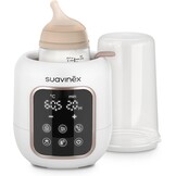 Suavinex, 2-in-1 flessenwarmer en sterilisator, steriliseert flesjes en fopspeen, opwarmen en ontdooien van flessen, moedermelk en dranken, met snelmodus en automatische uitschakeling, eenvoudig te