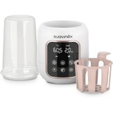 Suavinex, 2-in-1 flessenwarmer en sterilisator, steriliseert flesjes en fopspeen, opwarmen en ontdooien van flessen, moedermelk en dranken, met snelmodus en automatische uitschakeling, eenvoudig te