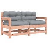 vidaXL Tuinstoelen 2 st met kussens massief douglashout
