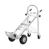 VEVOR Aluminium 4-in-1 Folding Truck, Hand Truck, Moving Truck, Load Capacity 454 kg, Hand Truck, Convertible in Platform Truck, Rubber Wheels PU, for Transport, Warehouse, Goods