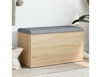 vidaXL Opbergbankje 82x42x45 cm bewerkt hout sonoma eikenkleurig