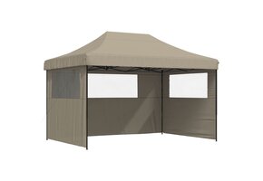 Partytent Pop-Up 410x279cm Taupe met 3 Zijwanden - 35% Korting!
