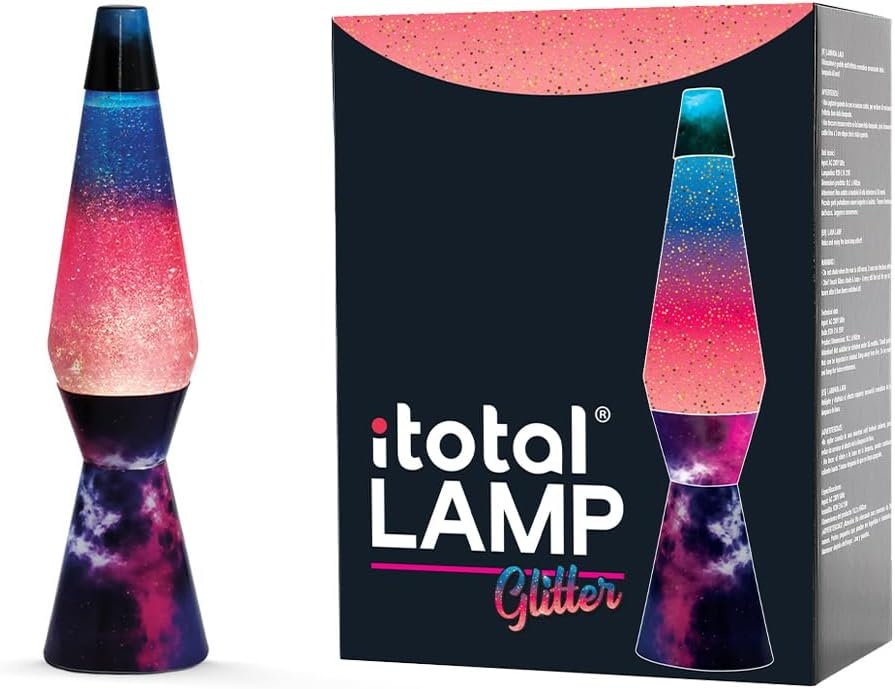 I-TOTAL Lavalampe met Kleurrijke Bubbles – Unieke Decoratie & Ontspannende Verlichting (SPACESHIP LOVE IS LOVE)