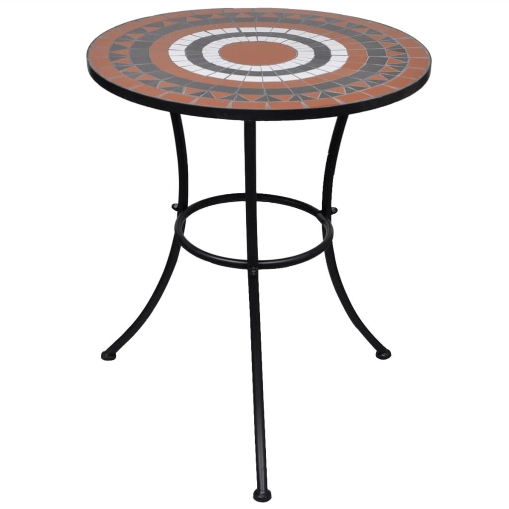 vidaXL Mozaïek Bistrotafel 60cm Terracotta/Wit - 34% Korting!