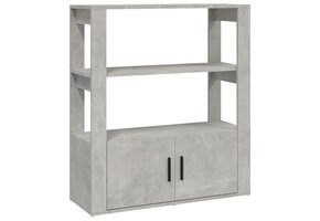 Dressoir Betongrijs 80x30x90 cm Bewerk het Hout - 34% Korting!