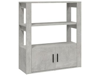 vidaXL Dressoir 80x30x90 cm bewerkt hout betongrijs