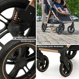 Kinderkraft ESME Mink Pro I-Size 3-in-1 Kinderwagen met Autostoeltje - Beige