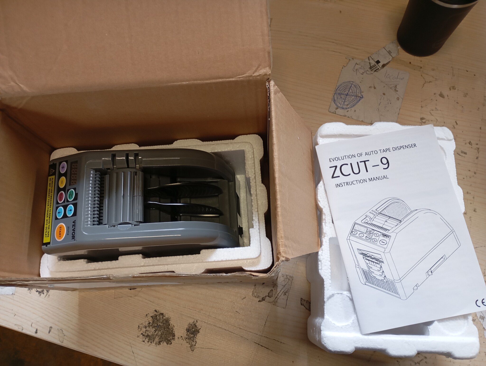 VEVOR Zcut-9 Automatische Tape Dispenser - 6-60mm - Grijs