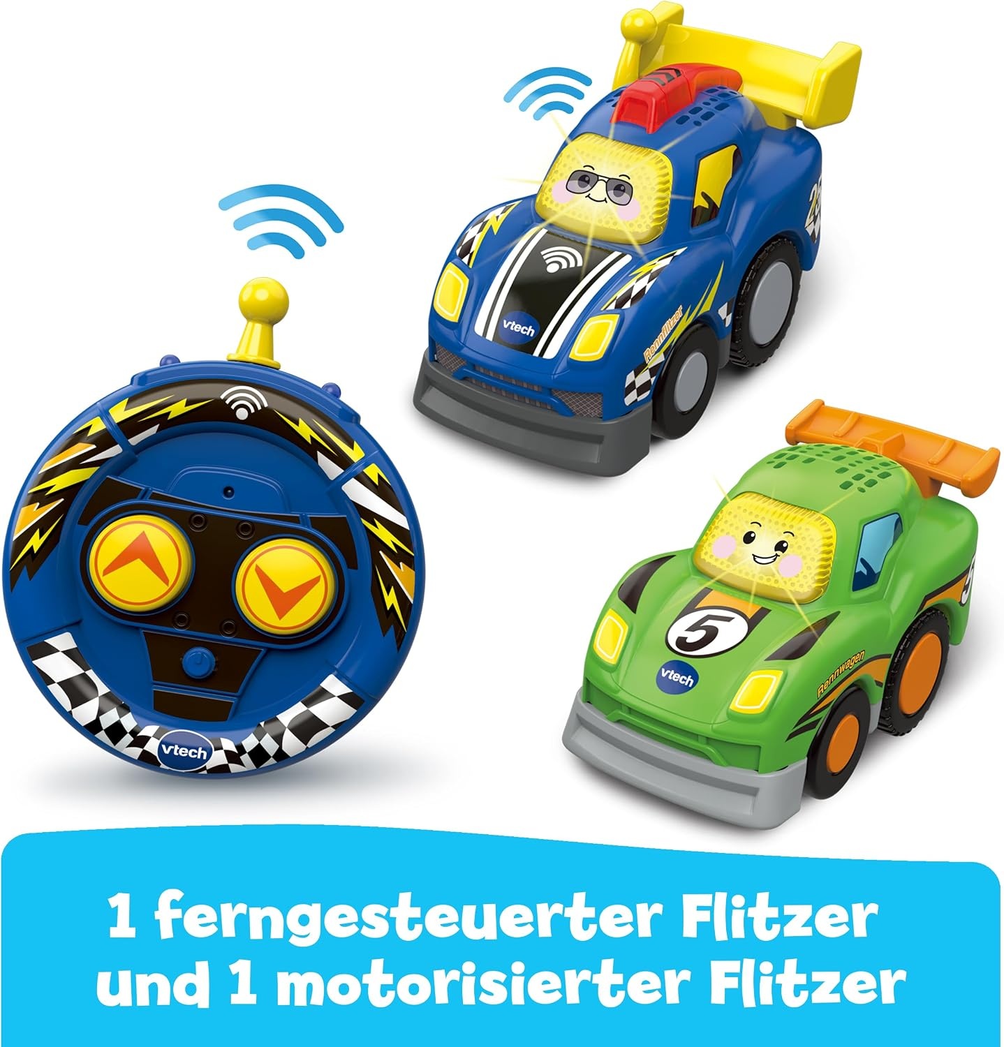 VTech Toet Toet Baby Flitzer RC-Autoracebaan - Interactieve speelset met racewagen - Meerkleurig
