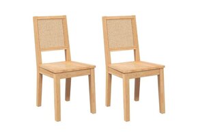 Eetkamerstoelen Massief Rubberhout (2 st) - 35% Korting