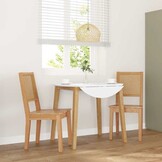 vidaXL Eetkamerstoelen 2 st massief hout rubber