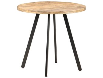 vidaXL Eettafel 80 cm ruw mangohout