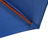 vidaXL Parasol met houten paal 300x258 cm blauw