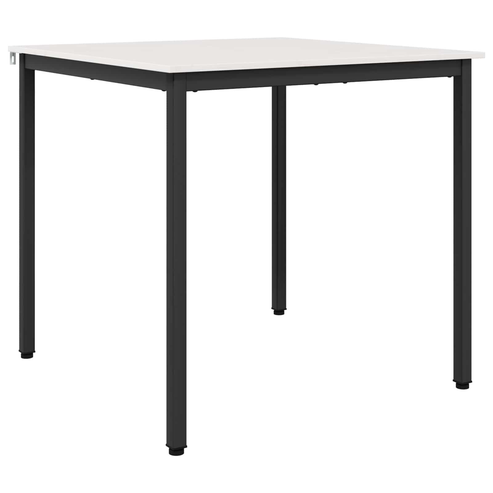 vidaXL Eettafel Wit 80 x 80 x 75 cm Massief grenenhout