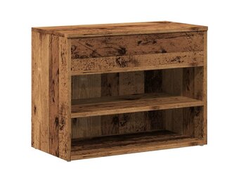 vidaXL Schoenenbank 60x30x45 cm bewerkt hout oud houtkleurig