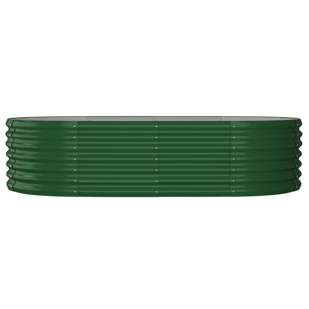 vidaXL Plantenbak 152x80x36 cm gepoedercoat staal groen