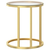 Moderne Bijzettafel met Glas & Goudkleurig Frame - 34% Korting