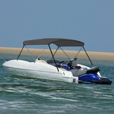 vidaXL Biminitop 2-boogs 180x130x110 cm antracietkleurig