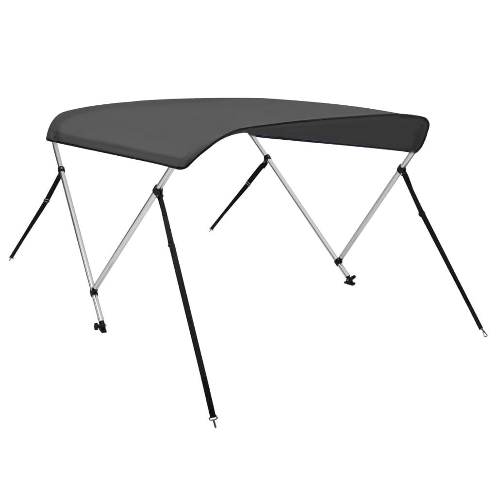 vidaXL Biminitop 2-boogs 180x130x110 cm antracietkleurig