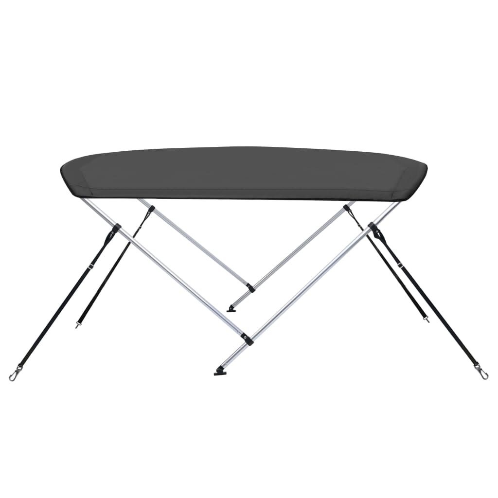 vidaXL Biminitop 2-boogs 180x130x110 cm antracietkleurig
