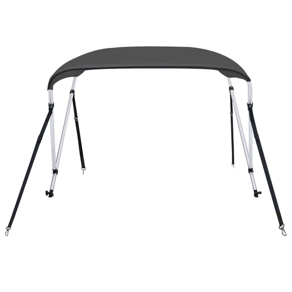 vidaXL Biminitop 2-boogs 180x130x110 cm antracietkleurig