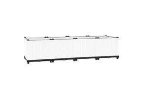 Verhoogde Plantenbak 160x40x38 cm Wit met 40% Korting