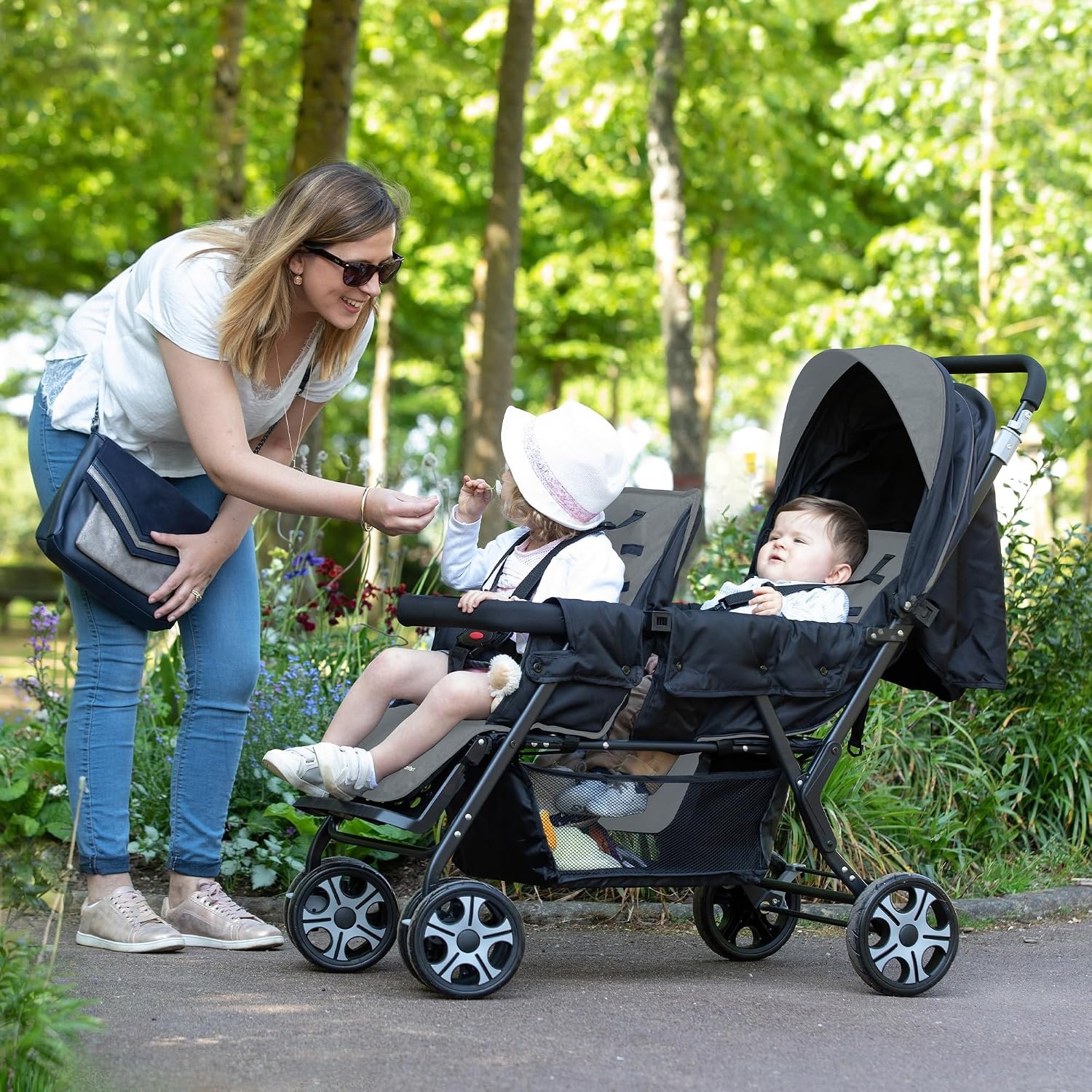 Bebeconfort Teamy Stroller, Tandem, 0 months to 4 years, 0-22 kg, Mineral Graphite