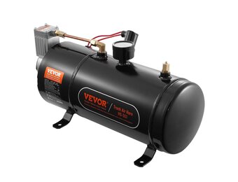VEVOR 12V Air Compressor Set with Tank 3L, Air Compressor Set, Air Compressor Set, 90-120 PSI Working Pressure, Integrated Air Compressor System for Train Air Horn, Tyre Inflating, Trucks,