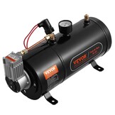 VEVOR 12V Air Compressor Set with Tank 3L, Air Compressor Set, Air Compressor Set, 90-120 PSI Working Pressure, Integrated Air Compressor System for Train Air Horn, Tyre Inflating, Trucks,