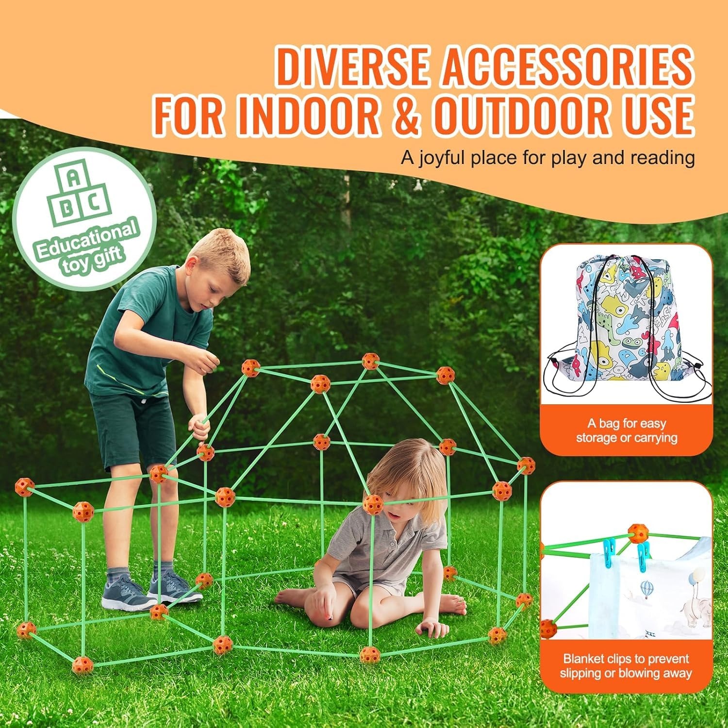 Fort Bouwset Kinderen 4-8+ Jaar, 140 Delen - 33% Korting!