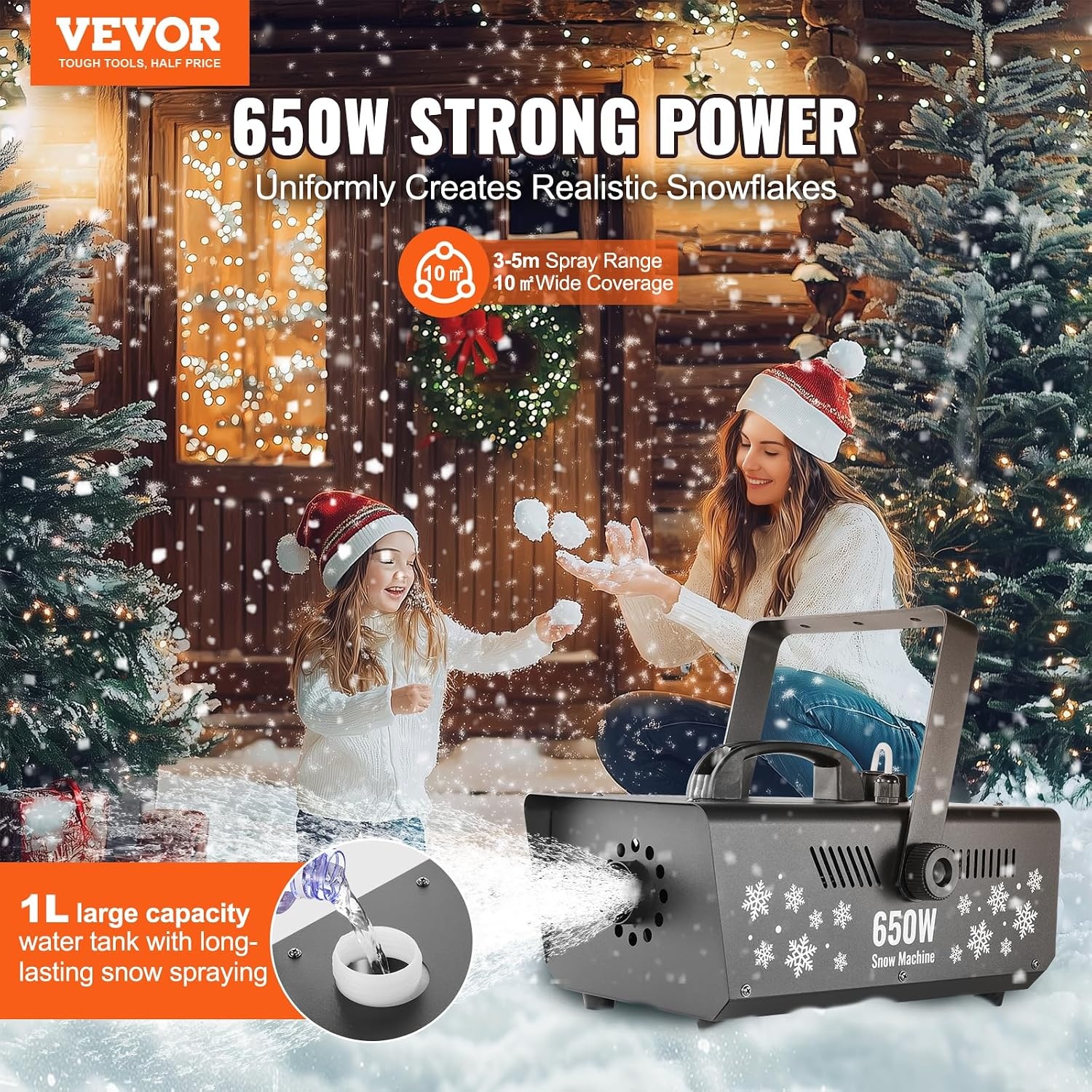 Sneeuwmachine 650W met Afstandsbediening | 54% Korting