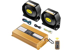 400W Sirene Systeem Auto | 8 Tonen & Microfoon | Korting 34%