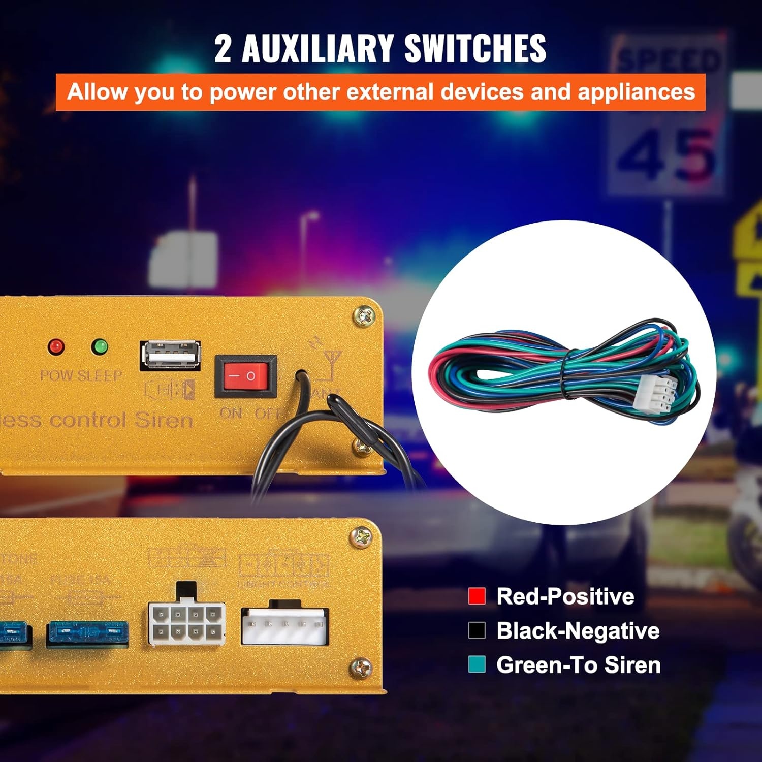 400W Sirene Systeem Auto | 8 Tonen & Microfoon | Korting 34%