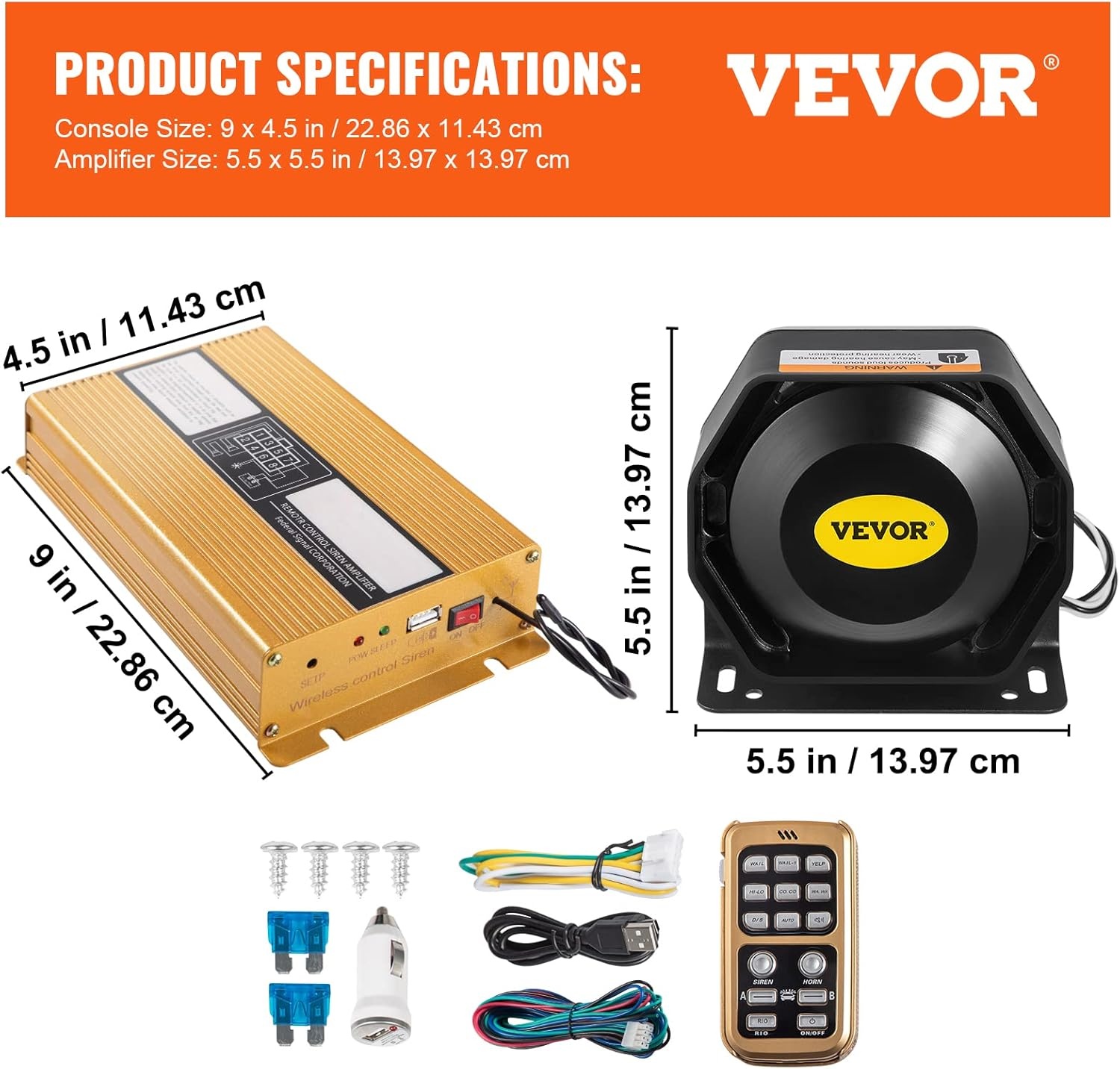 400W Sirene Systeem Auto | 8 Tonen & Microfoon | Korting 34%