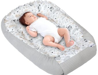 Babynest 100% Katoen Wafel Grijs - Omkeerbaar & Hypoallergeen (29% Korting!)