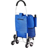 Opvouwbare Boodschappentrolley 36L met Klimwielen (Blauw)