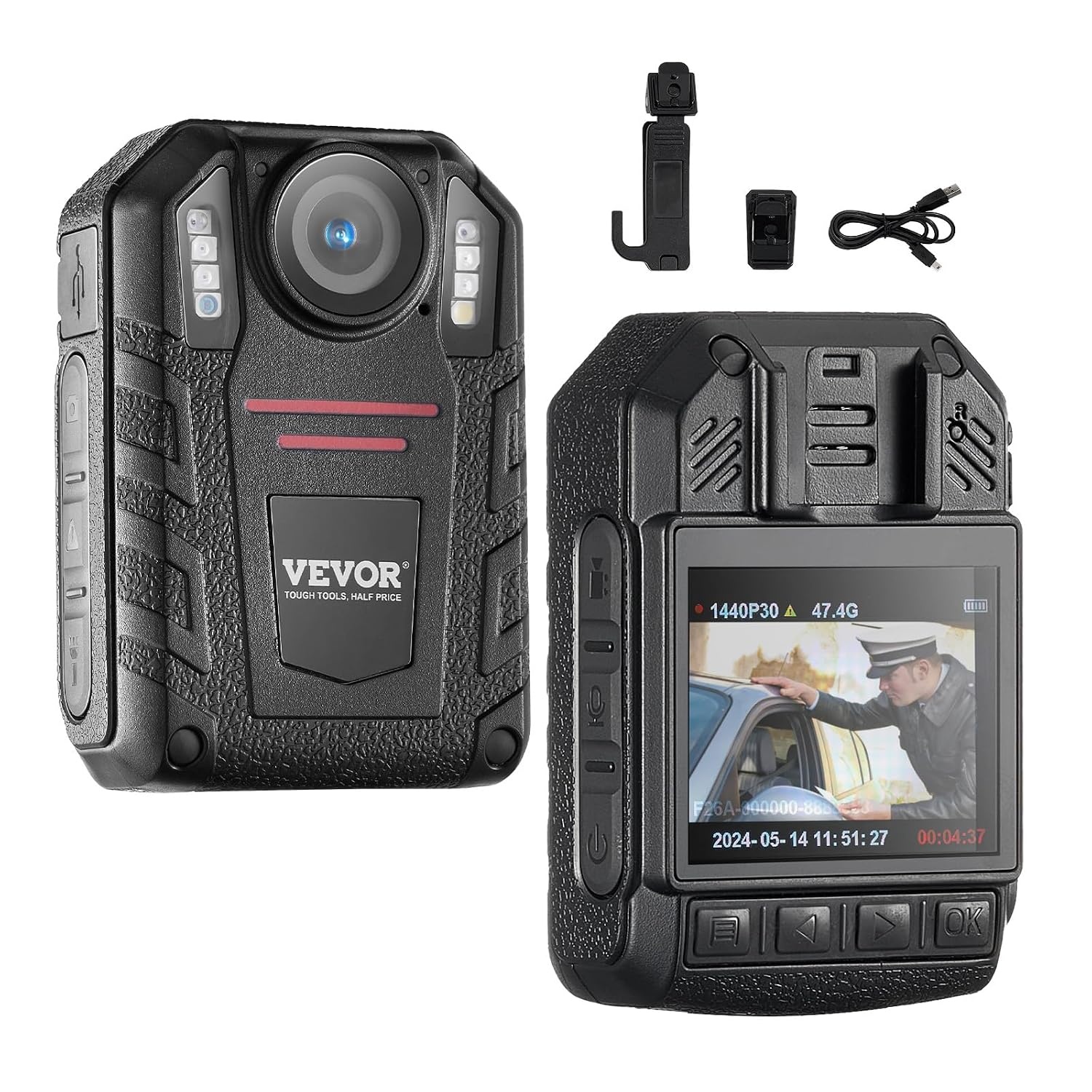 Bodycam 2K 64GB | Nachtvisie | Waterdicht | 150° Groothoek | 11+ Uur Accu | 29% Korting