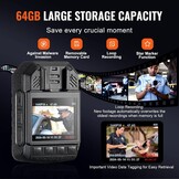 Bodycam 2K 64GB | Nachtvisie | Waterdicht | 150° Groothoek | 11+ Uur Accu | 29% Korting