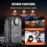 Bodycam 2K 64GB | Nachtvisie | Waterdicht | 150° Groothoek | 11+ Uur Accu | 29% Korting