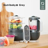 Keukenmachine Babyvoeding: Nutribaby Plus 6-in-1 (Grijs)