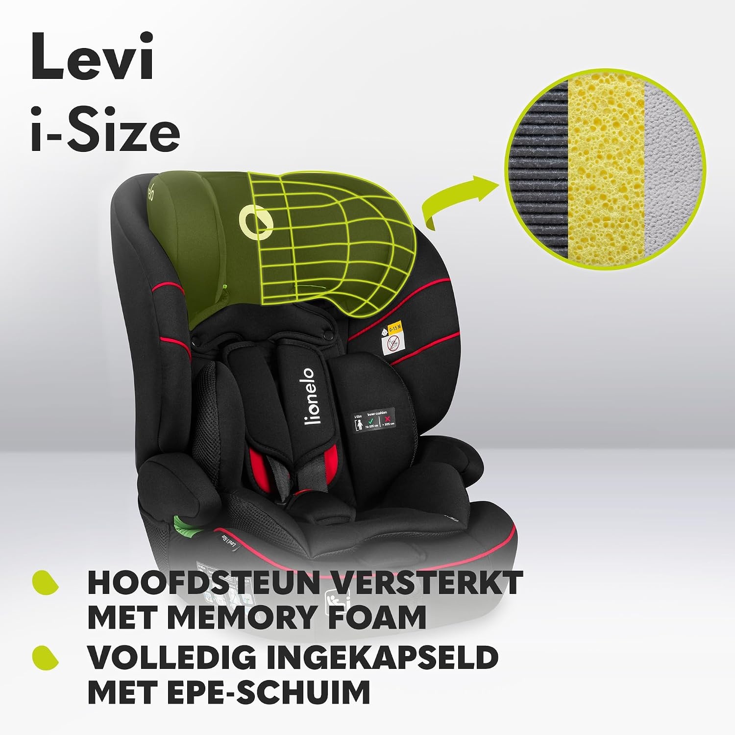 Kinderautostoel i-Size R129 76-150cm - 34% Korting!