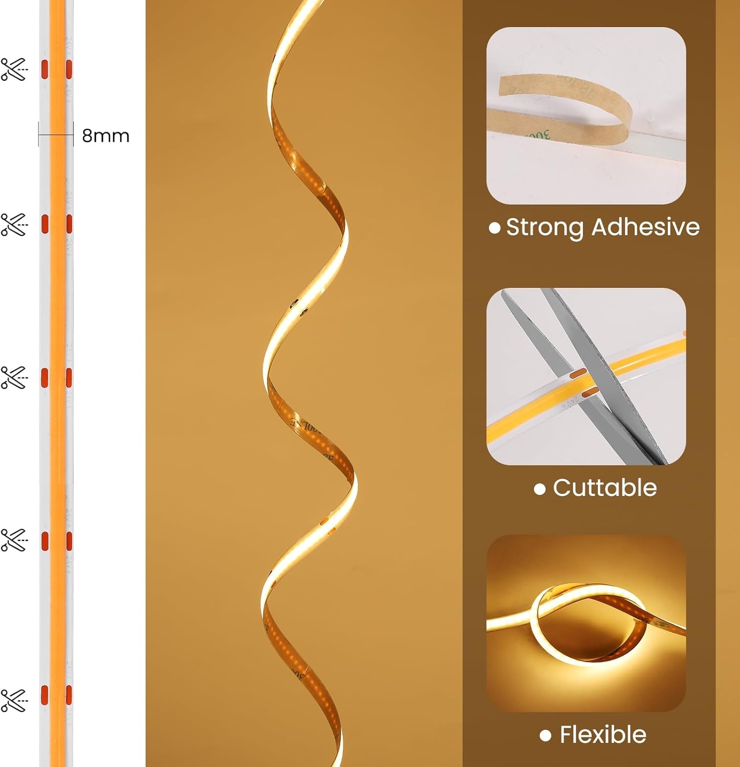 10m LED Strip Warm Wit - Smart App & Timer - 57% Korting