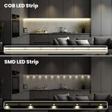 COB LED Strip 10m Neutraal Wit - Slim, Muziek & Timer, 29% Korting!