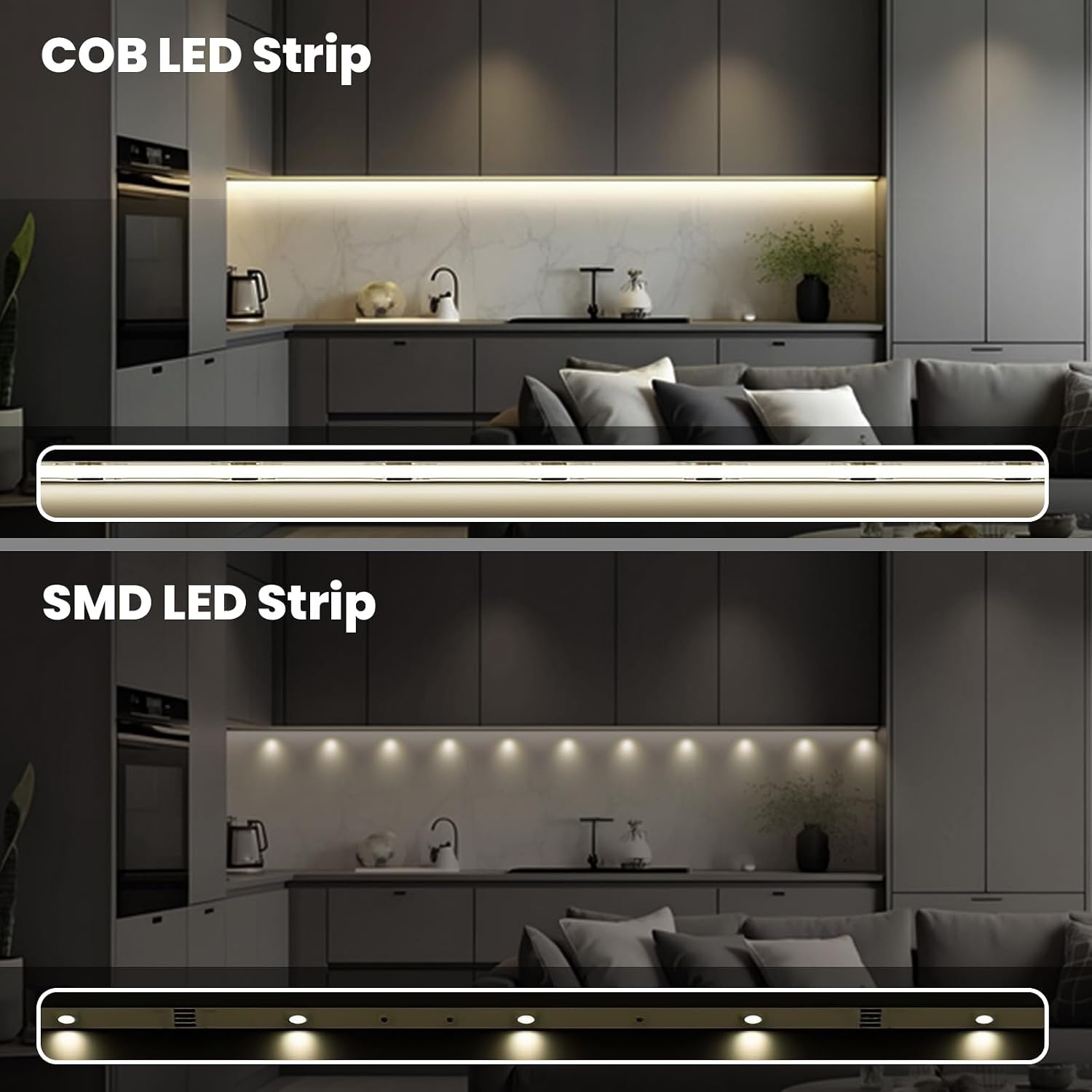 COB LED Strip 10m Neutraal Wit - Slim, Muziek & Timer, 29% Korting!