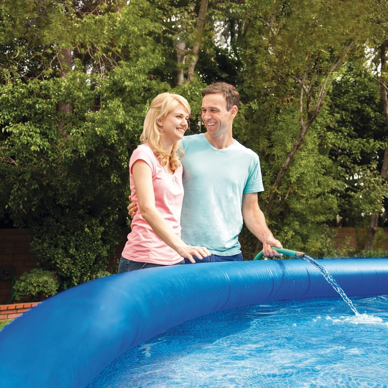 Opblaaszwembad Rond Blauw 366 cm - 34% Korting