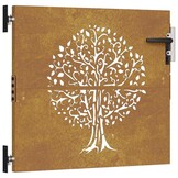 vidaXL Poort 85x75 cm Boomontwerp Cortenstaal - 59% Korting