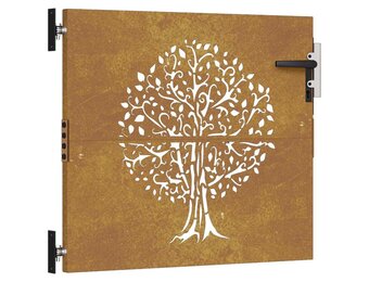 vidaXL Poort 85x75 cm Boomontwerp Cortenstaal - 59% Korting