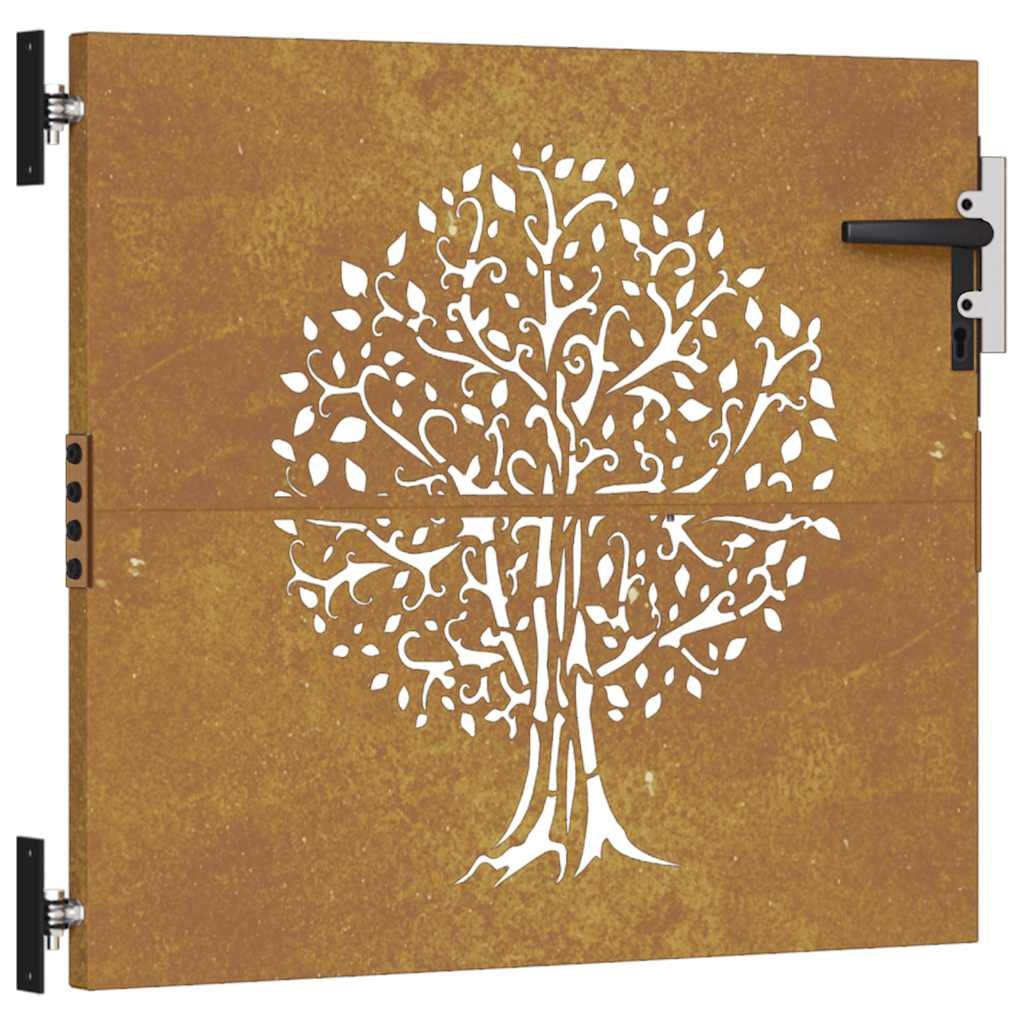 vidaXL Poort 85x75 cm Boomontwerp Cortenstaal - 59% Korting