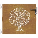 vidaXL Poort 85x75 cm Boomontwerp Cortenstaal - 59% Korting